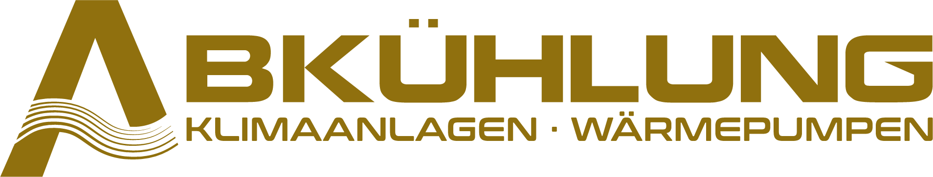 Abkühlung Logo Schriftzug in Gold